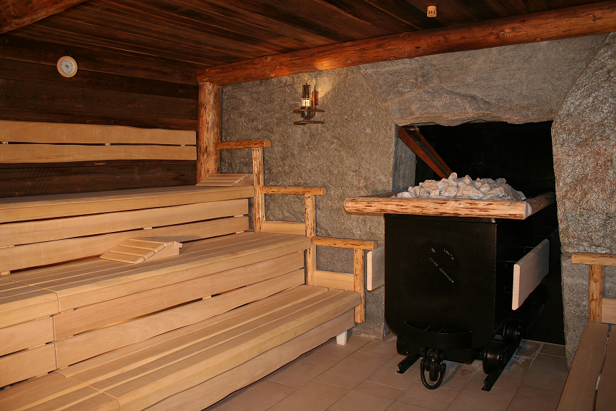 Stollensauna innen