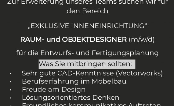 Raum- und Objektdesigner